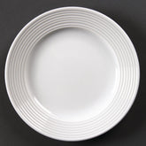 Olympia Linear Wide Rimmed Plates White 165mm (Pack of 12)